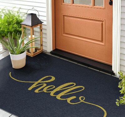 Paillasson extérieur Avec l'inscription bonjour