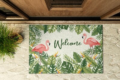 Paillasson extérieur Oiseaux flamants roses