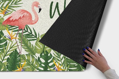 Paillasson extérieur Oiseaux flamants roses