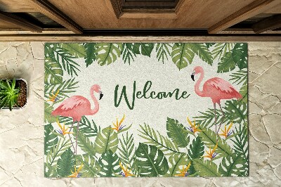 Paillasson extérieur Oiseaux flamants roses