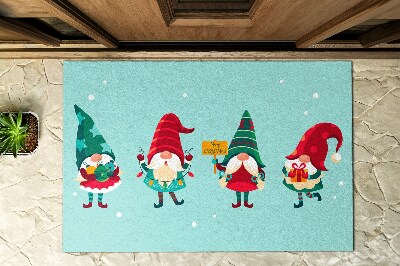 Paillasson extérieur Les elfes de noël
