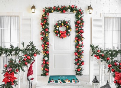 Paillasson extérieur Bonhommes de neige de noël