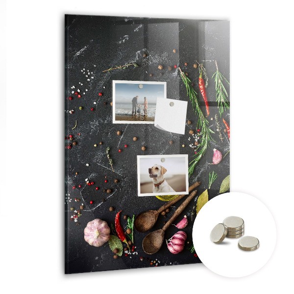 Tableaux magnétiques avec motifs de plats et boissons