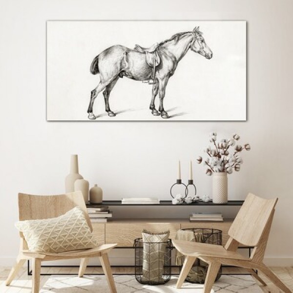 Images en verre avec chevaux 
