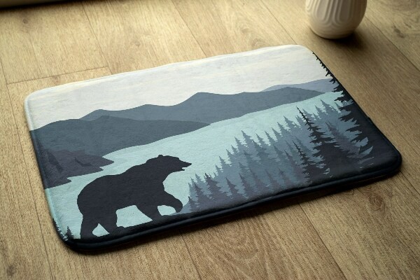 Tapis de bain aux motifs de paysages 
