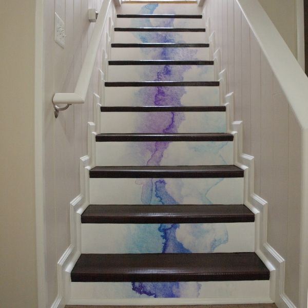 Stickers escaliers Aquarelle 