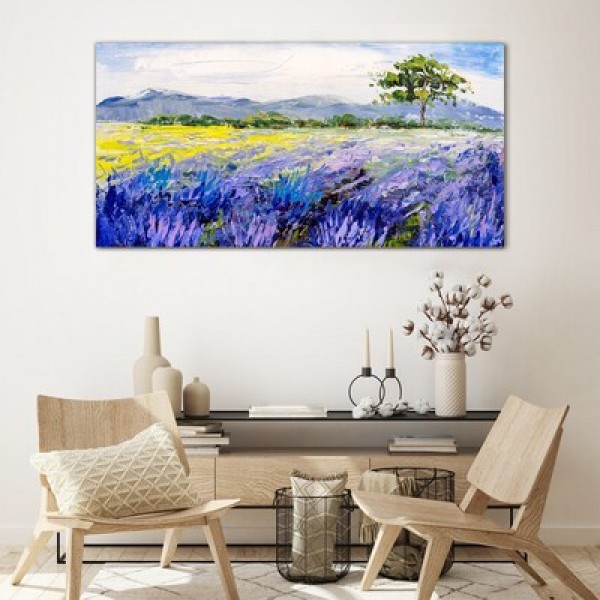 Tableaux en verre - champs et prairies 