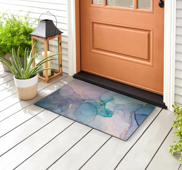Tapis d’entrée extérieurs effet marbre 