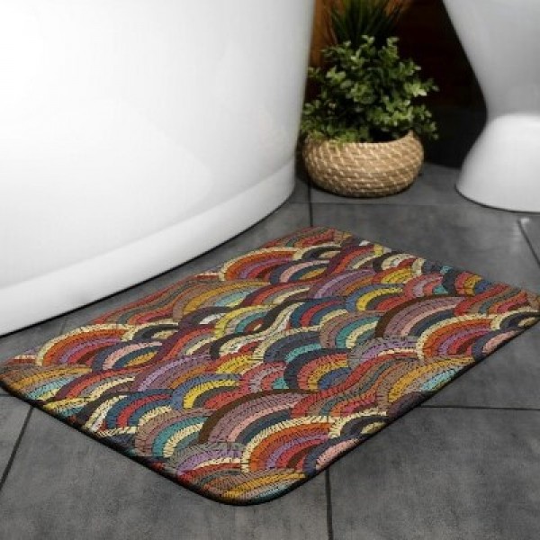 Tapis de bain aux motifs abstraits 
