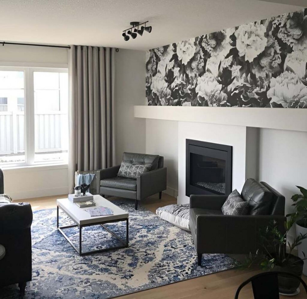 papier peint dans le salon