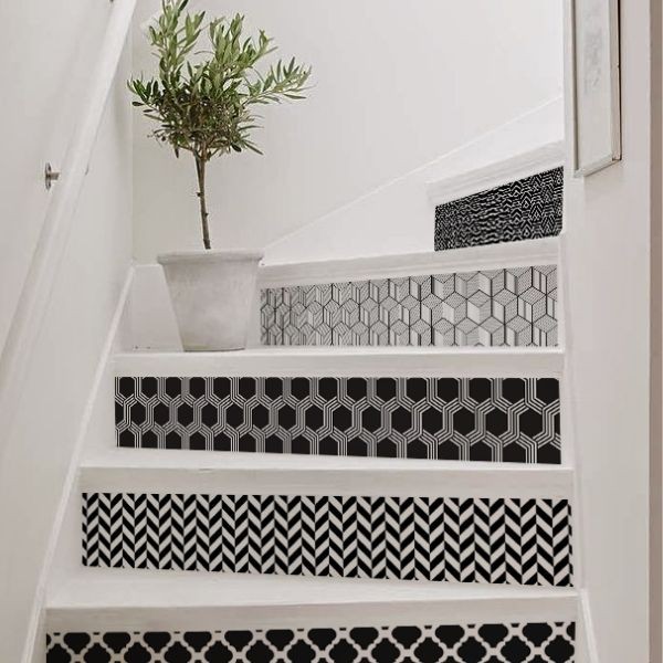 Stickers escaliers noir et blanc