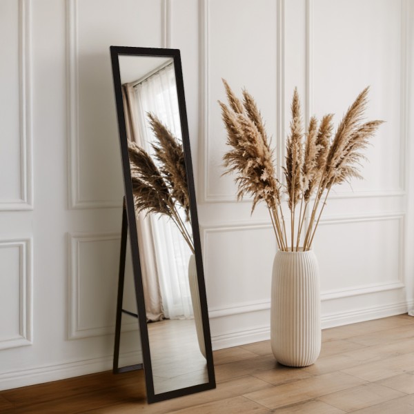Miroirs sur pied avec cadre en bois 