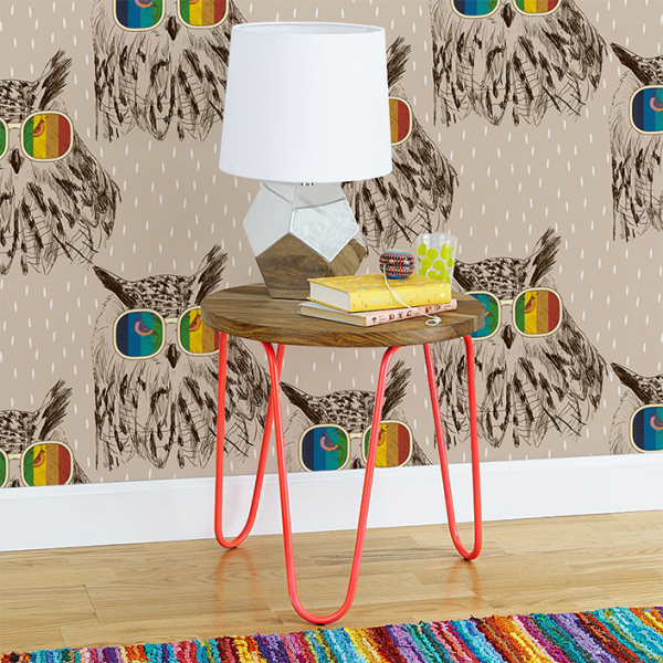 Papiers peints motif chouettes 