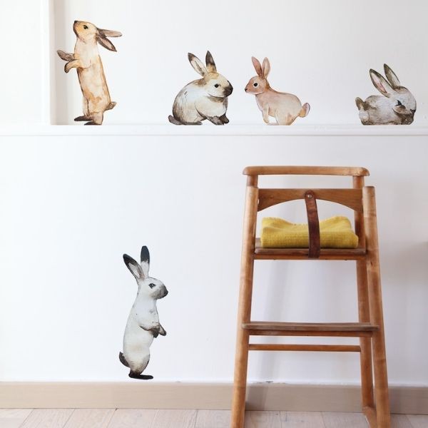 Stickers muraux lapins 