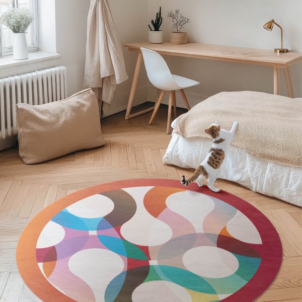 Tapis vinyle ronds 