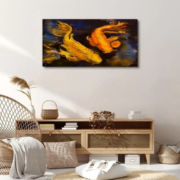 Tableaux en toile avec des poissons 