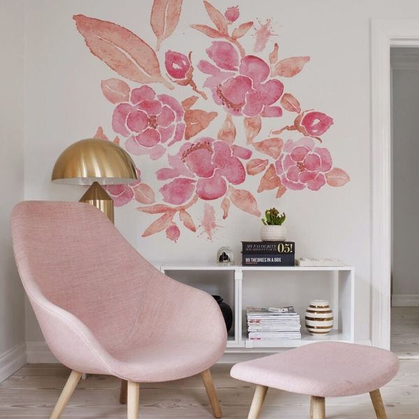 Stickers muraux roses