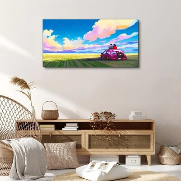 Tableaux sur toile avec motifs de nuages 