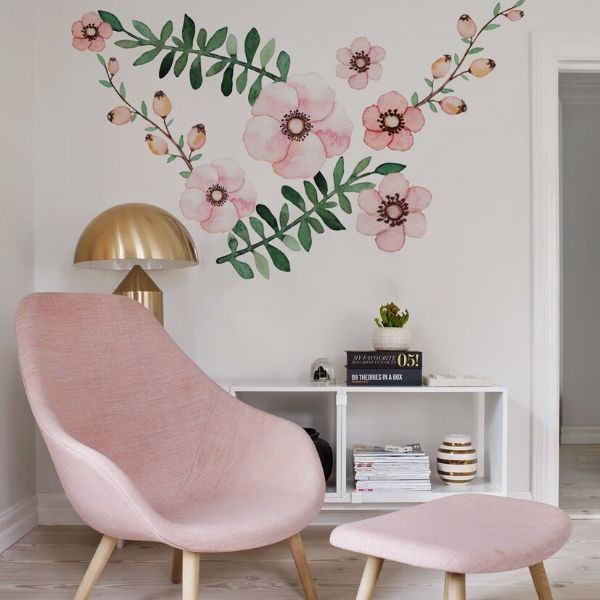 Stickers muraux coquelicots 