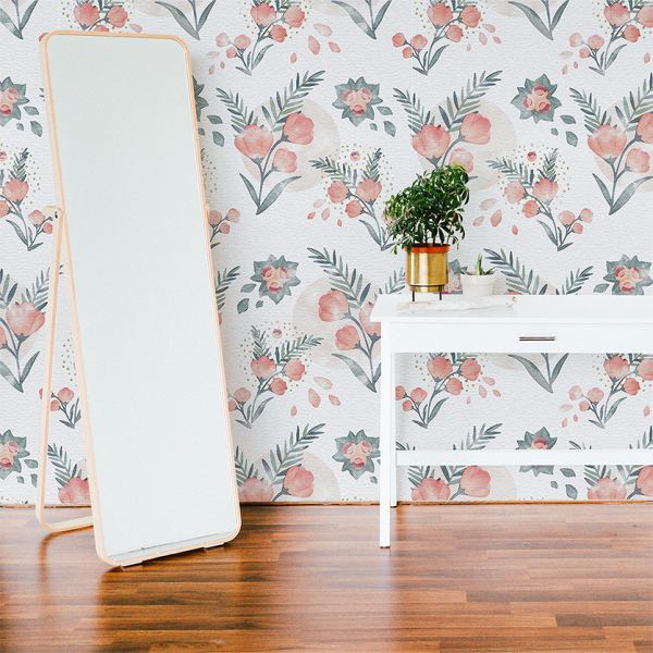 Papiers peints motif tulipes 