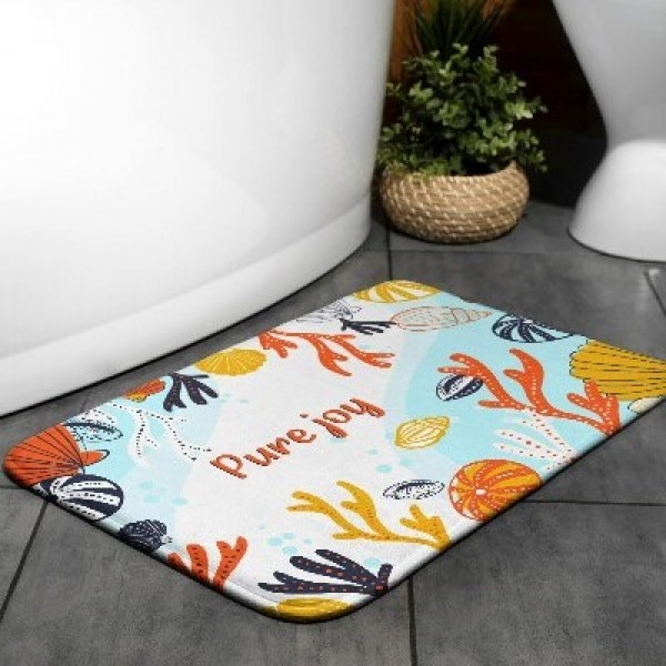 Tapis de bain avec inscriptions 