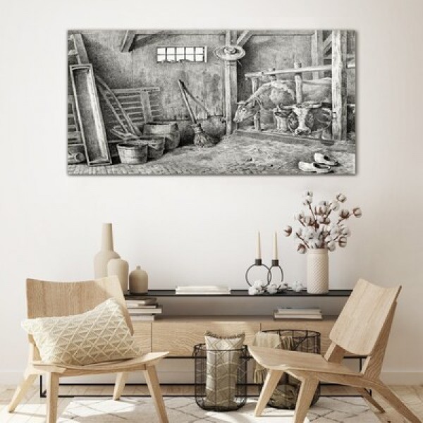 Images en verre avec vaches 