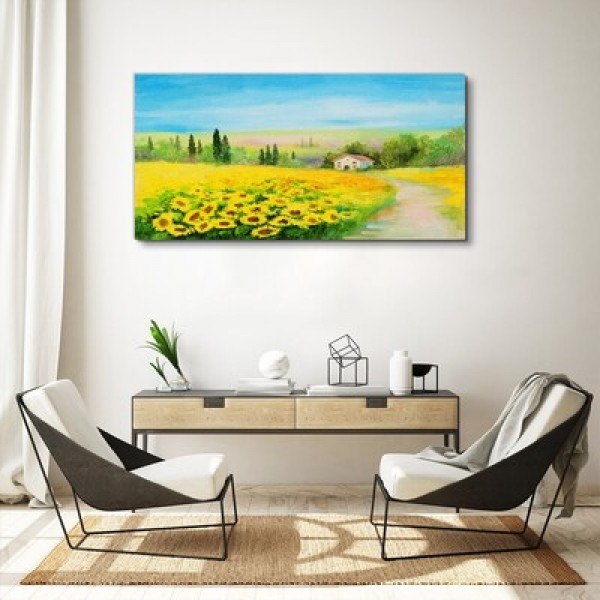 Tableaux sur toile avec champs et prairies 