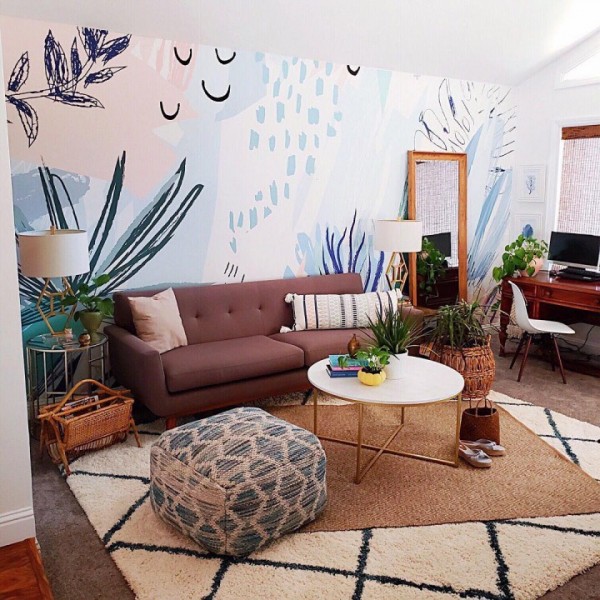 Décorations pastel, ou papier peint moderne subtil et délicat