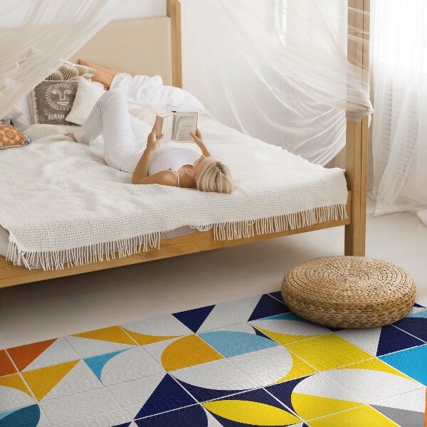 Tapis vinyle à motifs abstraits 